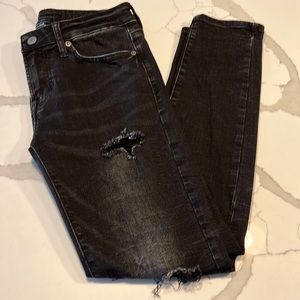 Mens black wash jeans